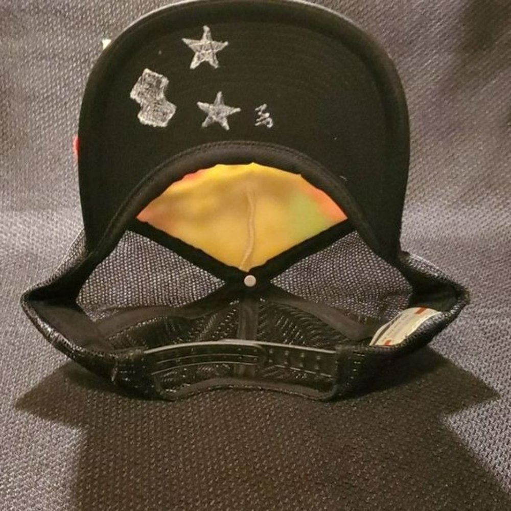 Trucker Hat, Custom Patchwork X! Euc - image 5